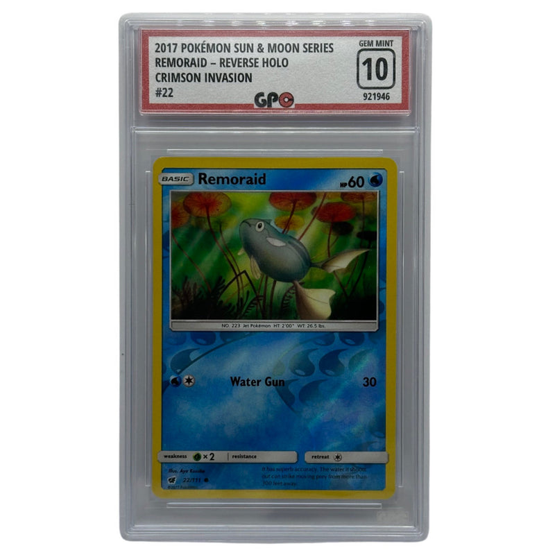 GPC 10 Remoraid Reverse Holo #22 | 2017 Sun & Moon Series | Crimson Invasion Set