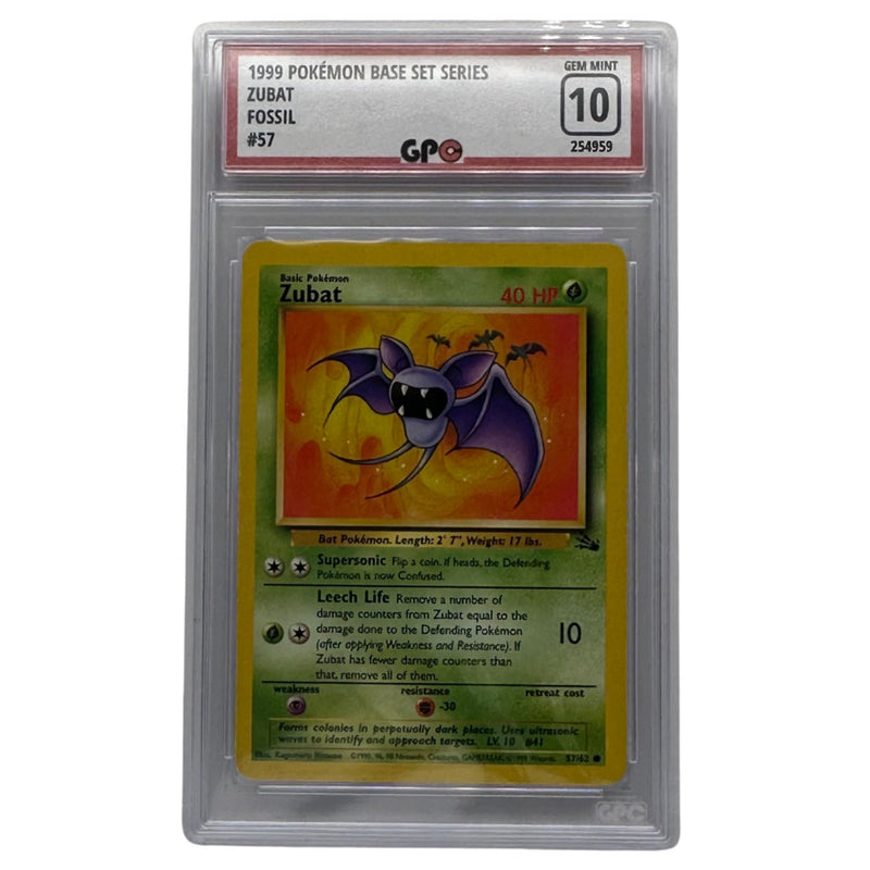 GPC 10 Zubat #57 | 1999 Original Series | Fossil Set
