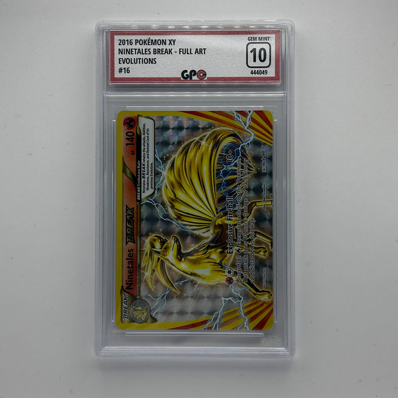 GPC 10 Ninetales Break Full Art #16 2016 XY Series Evolutions Set