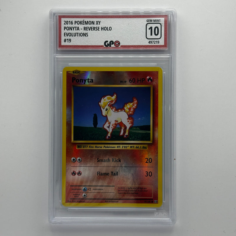 GPC 10 Ponyta Reverse Holo #19 2016 XY Series Evolutions Set