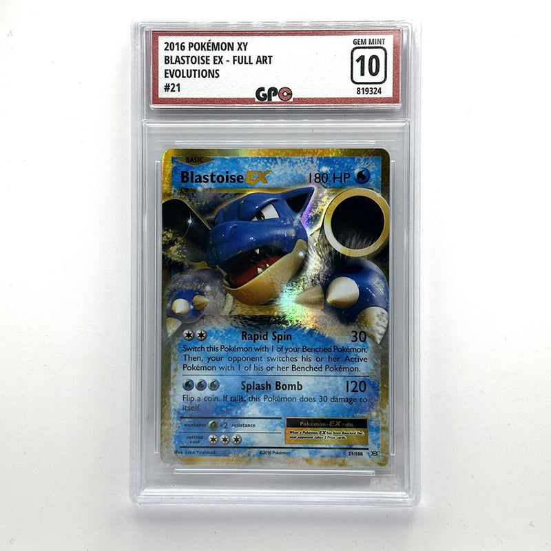 GPC 10 Blastoise Ex Full Art #21 2016 XY Series Evolutions Set