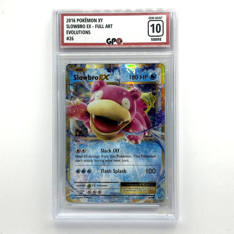 GPC 10 Slowbro Ex Full Art #26 2016 XY Series Evolutions Set