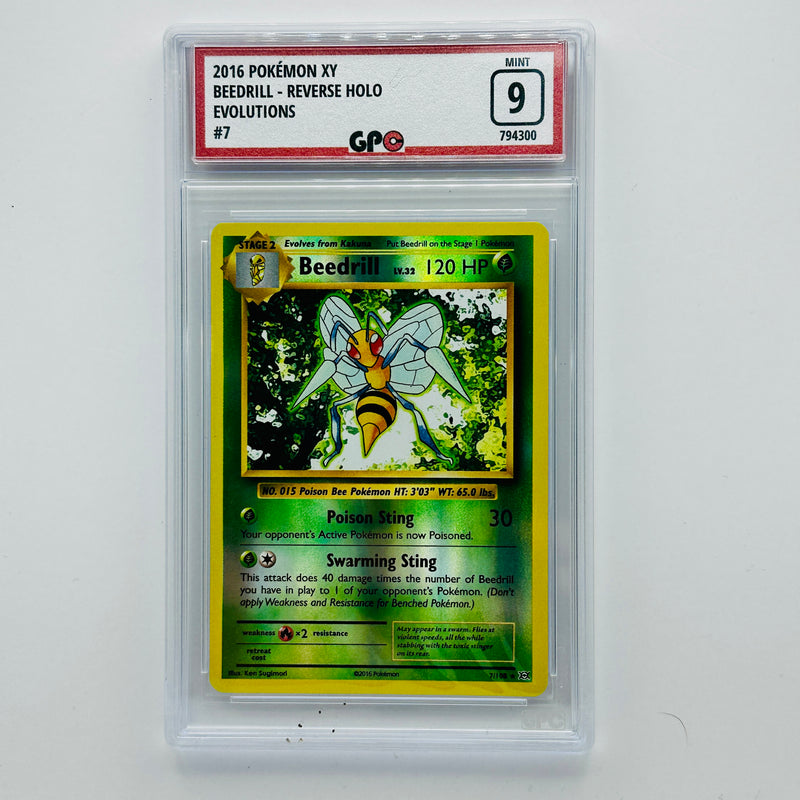 GPC 9 Beedrill Reverse Holo #7 2016 XY Series Evolutions Set