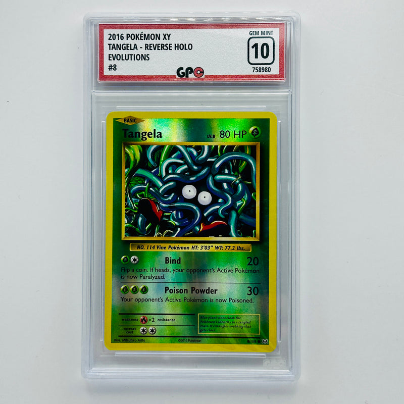 GPC 10 Tangela Reverse Holo #8 2016 XY Series Evolutions Set