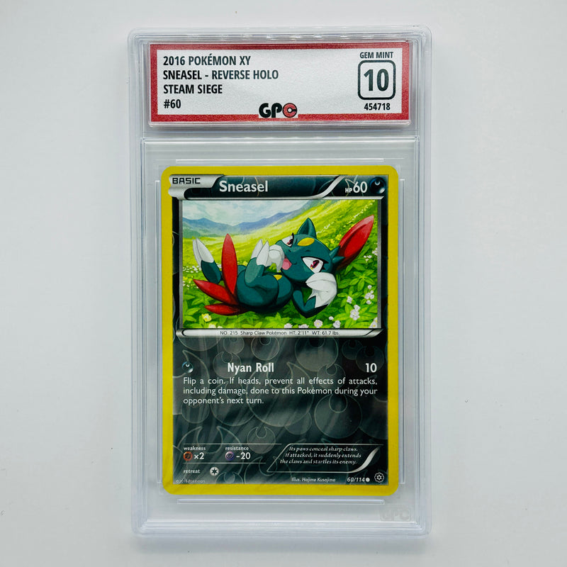 GPC 10 Sneasel Reverse Holo #60 2016 XY Series Steam Siege Set