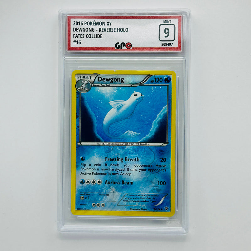 GPC 9 Dewgong Reverse Holo #16 2016 XY Series Fates Collide Set