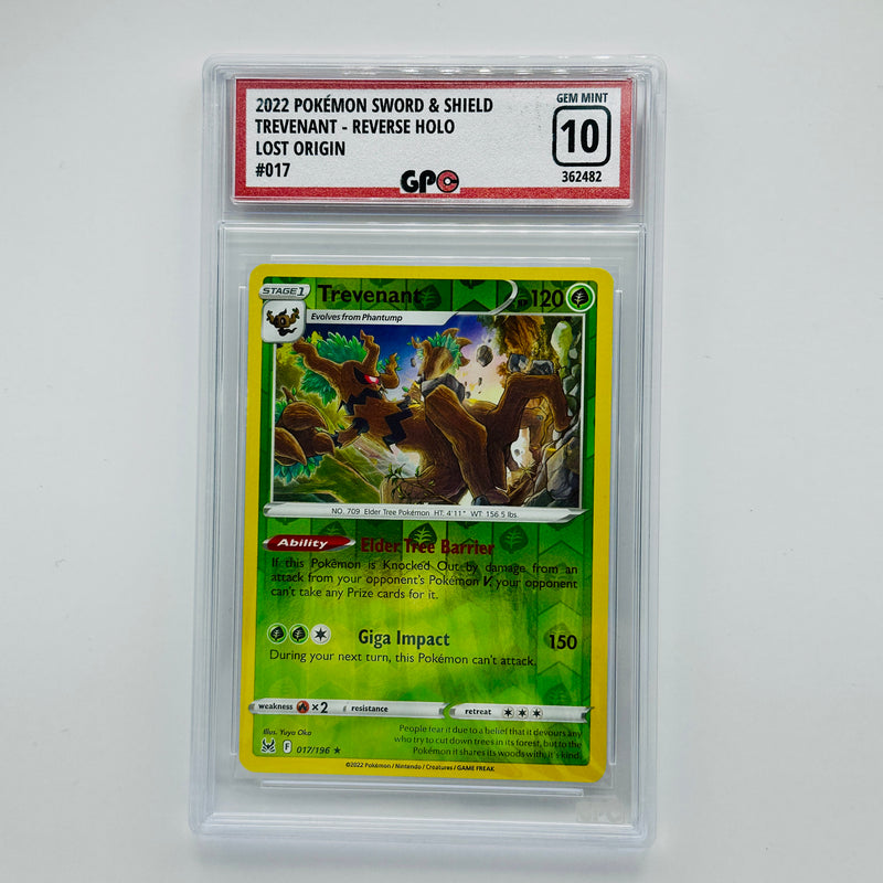 GPC 10 Trevenant Reverse Holo #017 2022 Sword & Shield Series Lost Origin Set