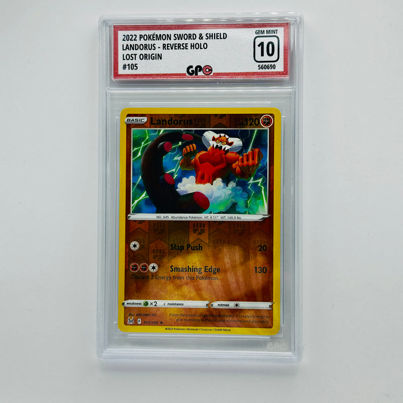 GPC 10 Landorus Reverse Holo #105 2022 Sword & Shield Series Lost Origin Set