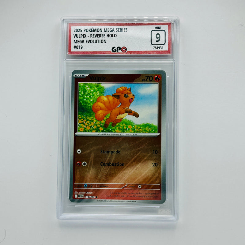 GPC 9 Vulpix Reverse Holo #019 2025 Mega Evolution Series Base Set