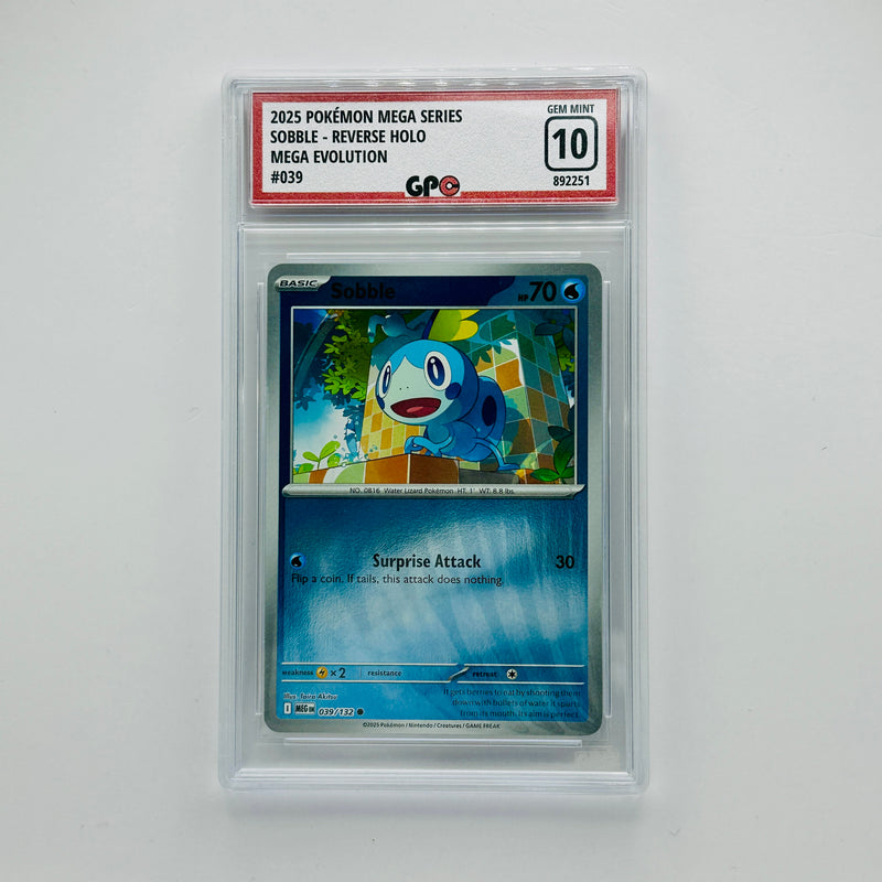 GPC 10 Sobble Reverse Holo #039 2025 Mega Evolution Series Base Set