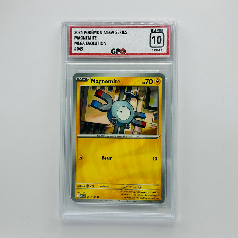 GPC 10 Magnemite #045 2025 Mega Evolution Series Base Set