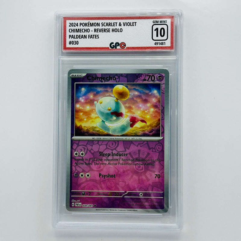 GPC 10 Chimecho Reverse Holo #030 2024 S&V Series Paldean Fates Set