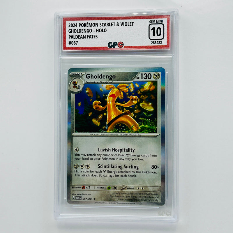 GPC 10 Gholdengo Holo #067 2024 S&V Series Paldean Fates Set