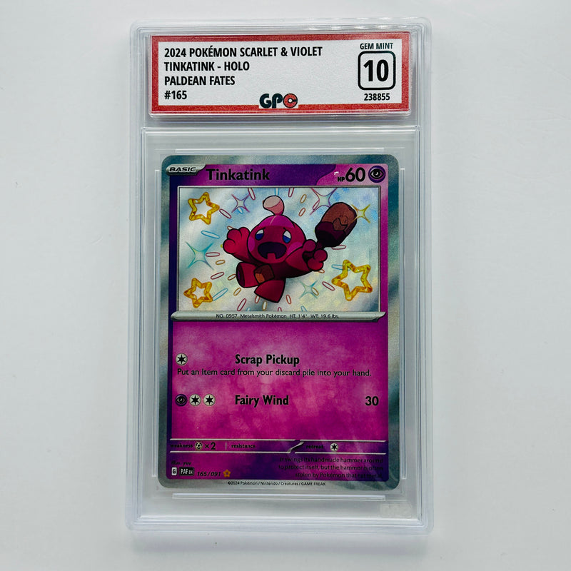 GPC 10 Tinkatink Holo #165 2024 S&V Series Paldean Fates Set