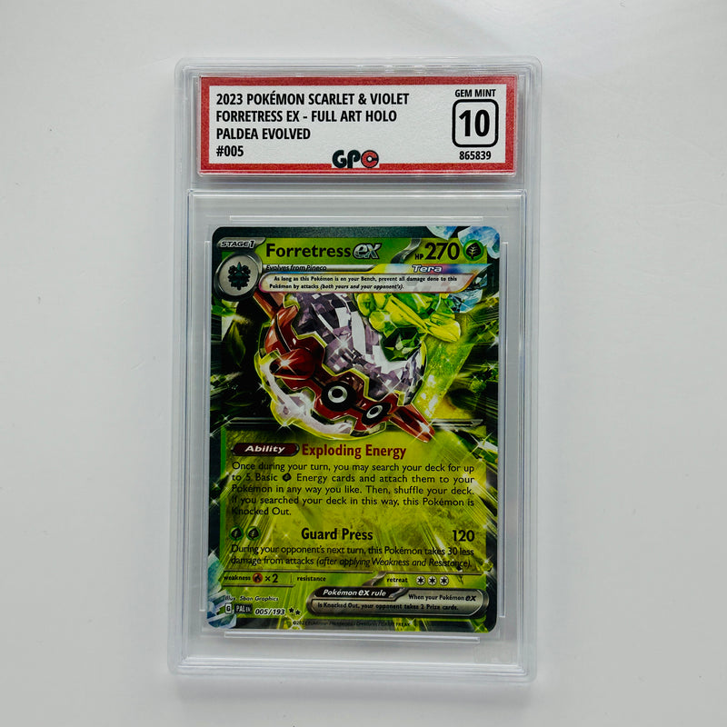GPC 10 Forretress EX Special Art Holo #005 2023 S&V Series Paldea Evolved Set