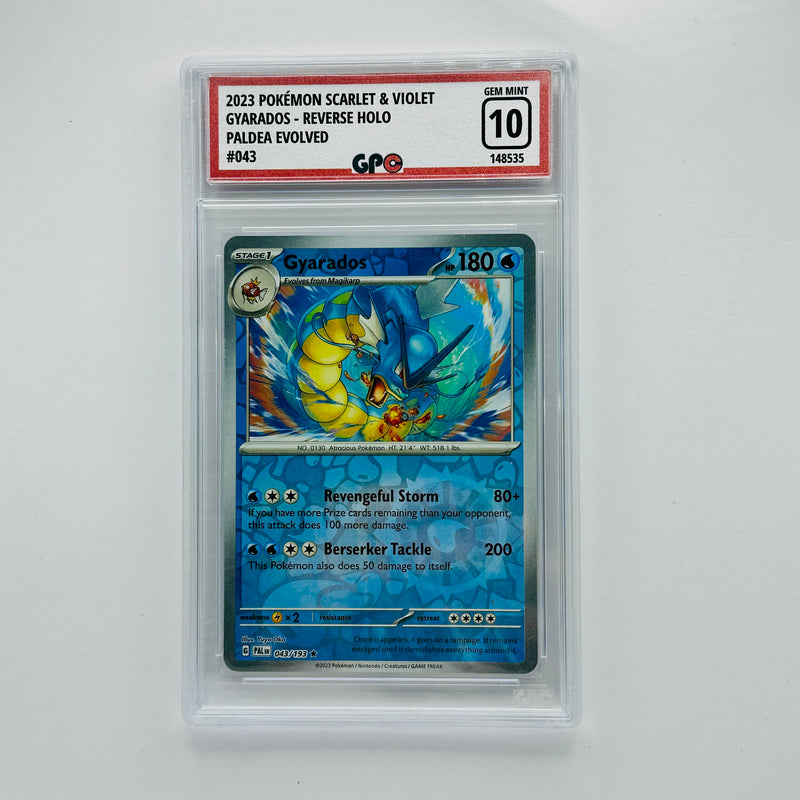 GPC 10 Gyarados Reverse Holo #043 2023 S&V Series Paldea Evolved Set