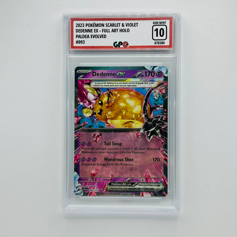 GPC 10 Dedenne EX Full Art Holo #093 2023 S&V Series Paldea Evolved Set