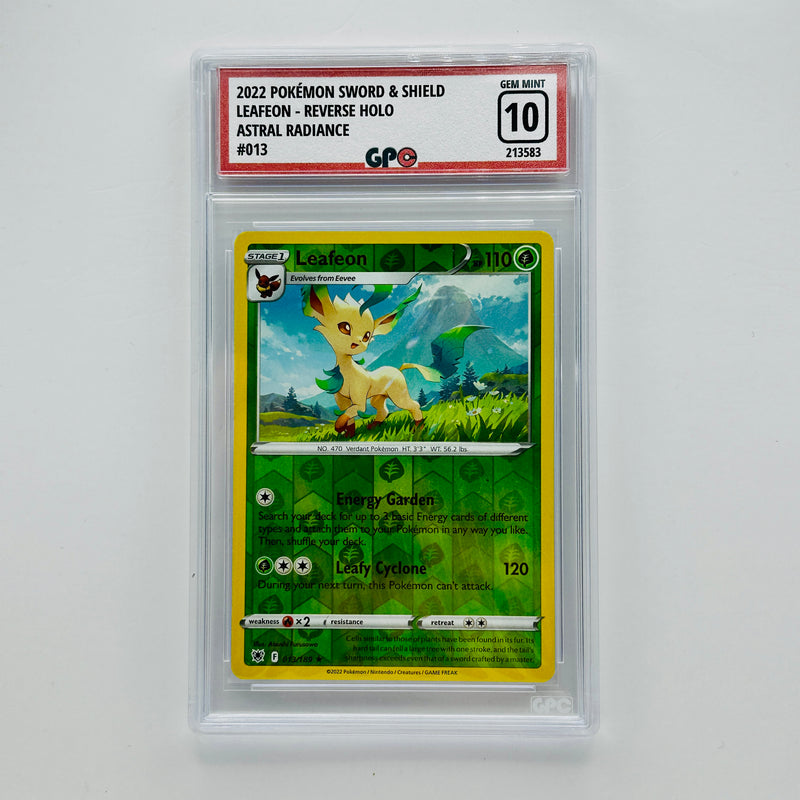 GPC 10 Leafeon Reverse Holo #013 2022 SWSH Series Astral Radiance Set