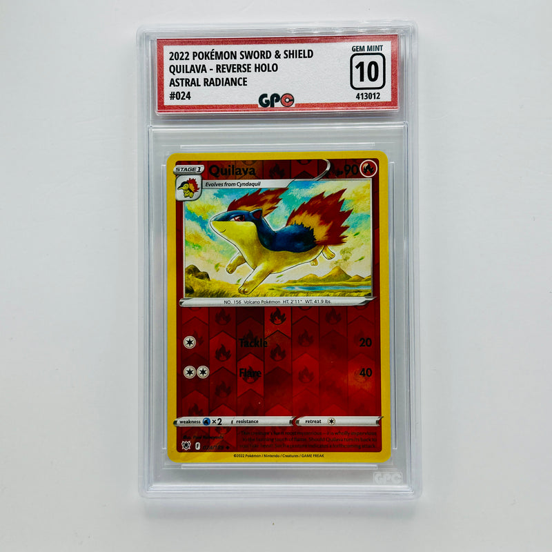 GPC 10 Quilava Reverse Holo #024 2022 SWSH Series Astral Radiance Set