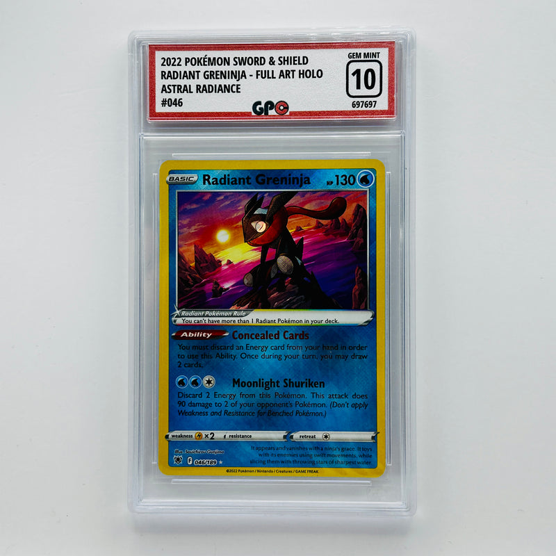 GPC 10 Radiant Greninja Full Art Holo #046 2022 SWSH Series Astral Radiance Set