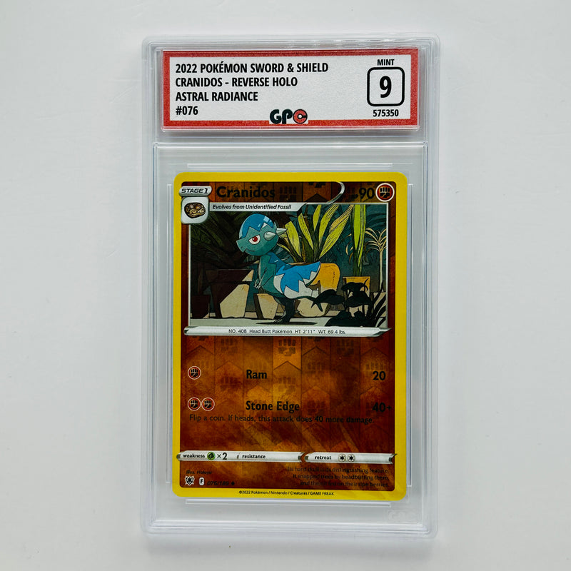 GPC 9 Cranidos Reverse Holo #076 2022 SWSH Series Astral Radiance Set