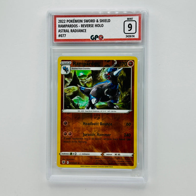 GPC 9 Rampardos Reverse Holo #077 2022 SWSH Series Astral Radiance Set