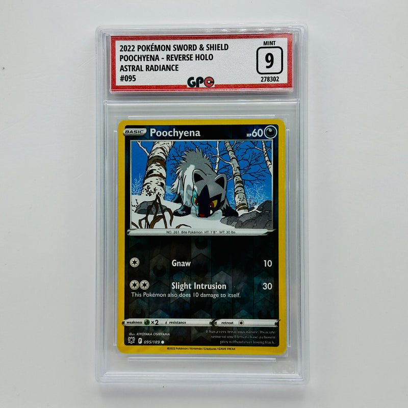 GPC 9 Poochyena Reverse Holo #095 2022 SWSH Series Astral Radiance Set