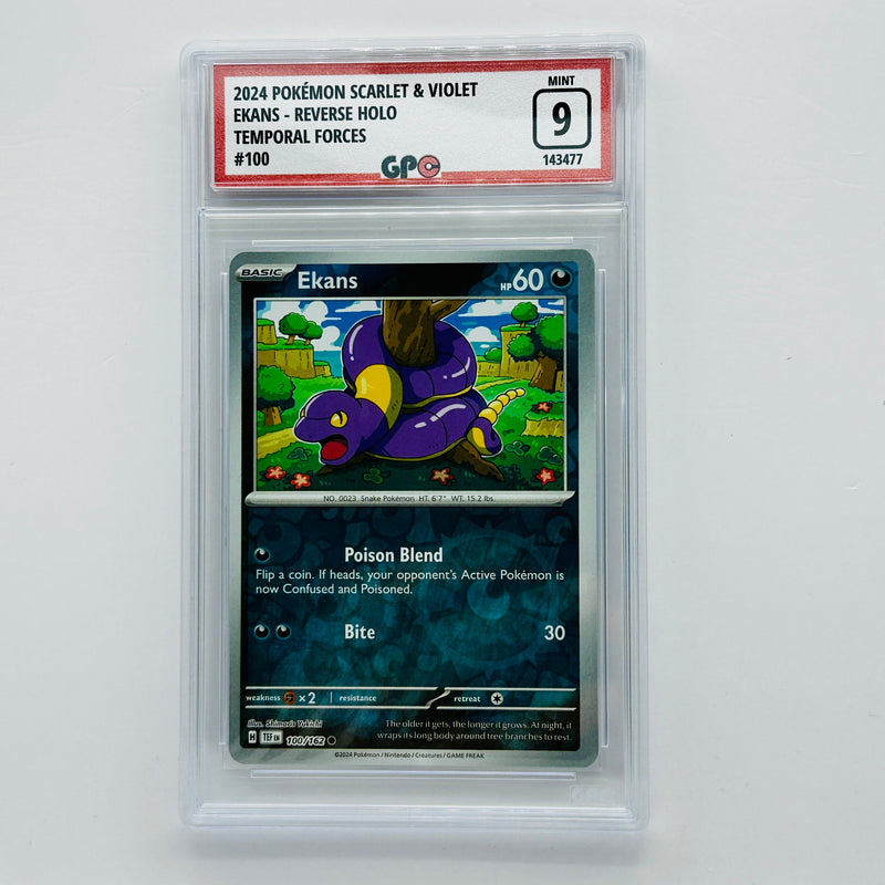 GPC 9 Ekans Reverse Holo #100 2024 S&V Series Temporal Forces Set
