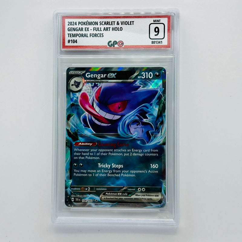 GPC 9 Gengar Ex Full Art Holo #104 2024 S&V Series Temporal Forces Set