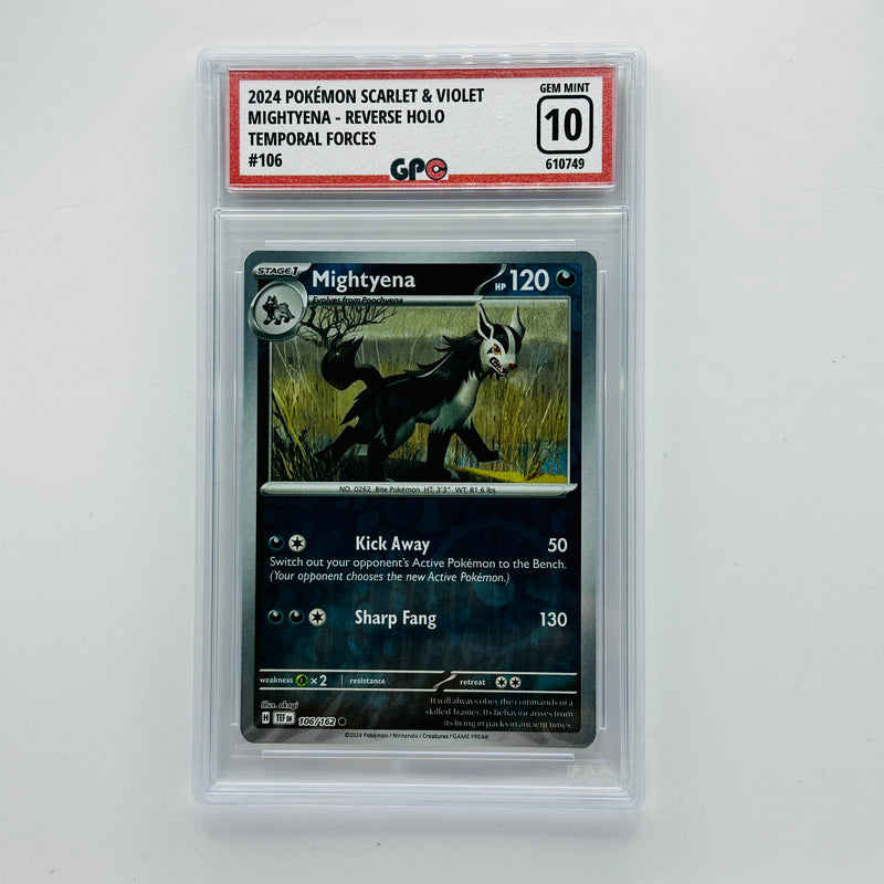 GPC 10 Mightyena Reverse Holo #106 2024 S&V Series Temporal Forces Set