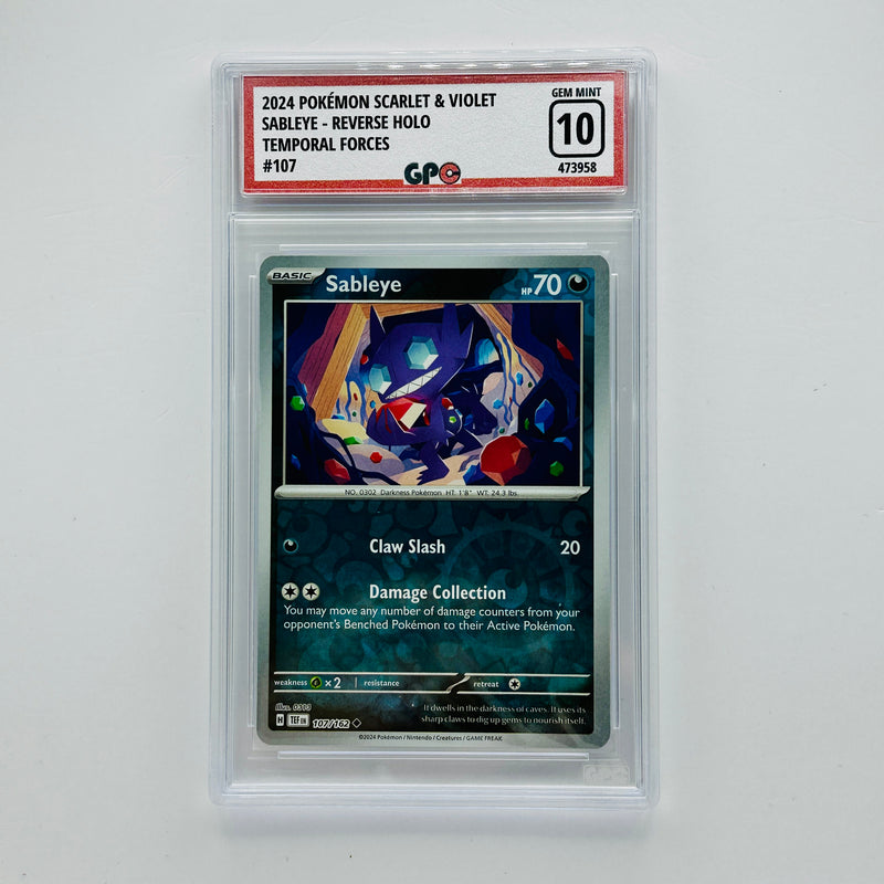 GPC 10 Sableye Reverse Holo #107 2024 S&V Series Temporal Forces Set