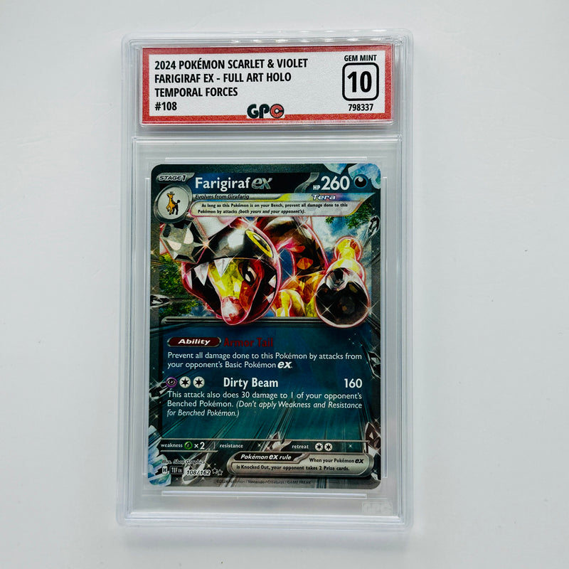 GPC 10 Farigiraf Ex Full Art Holo #108 2024 S&V Series Temporal Forces Set