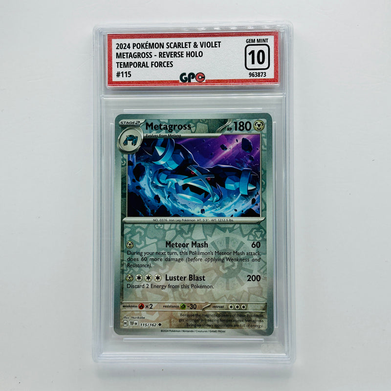 GPC 10 Metagross Reverse Holo #115 2024 S&V Series Temporal Forces Set