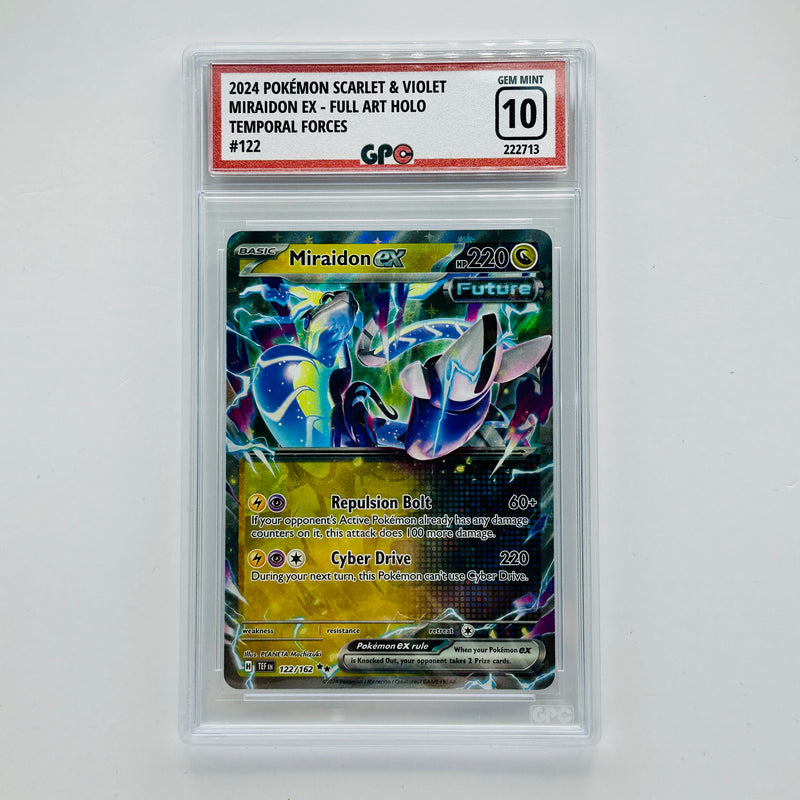 GPC 10 Miraidon Ex Full Art Holo #122 2024 S&V Series Temporal Forces Set