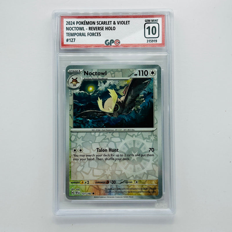 GPC 10 Noctowl Reverse Holo #127 2024 S&V Series Temporal Forces Set