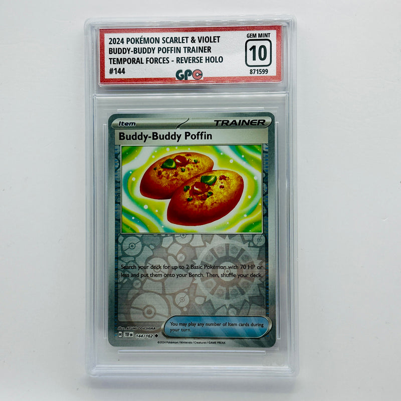 GPC 10 Buddy-Buddy Poffin Trainer Reverse Holo #144 2024 S&V Series Temporal Forces Set