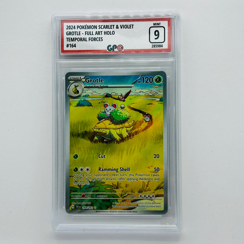 GPC 9 Grotle Full Art Holo #164 2024 S&V Series Temporal Forces Set