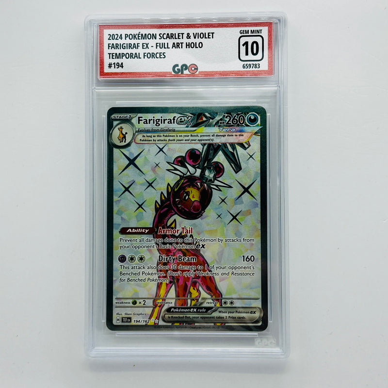 GPC 10 Farigiraf Ex Full Art Holo #194 2024 S&V Series Temporal Forces Set