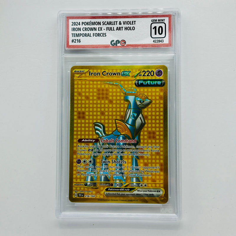 GPC 10 Iron Crown Ex Full Art Holo #216 2024 S&V Series Temporal Forces Set