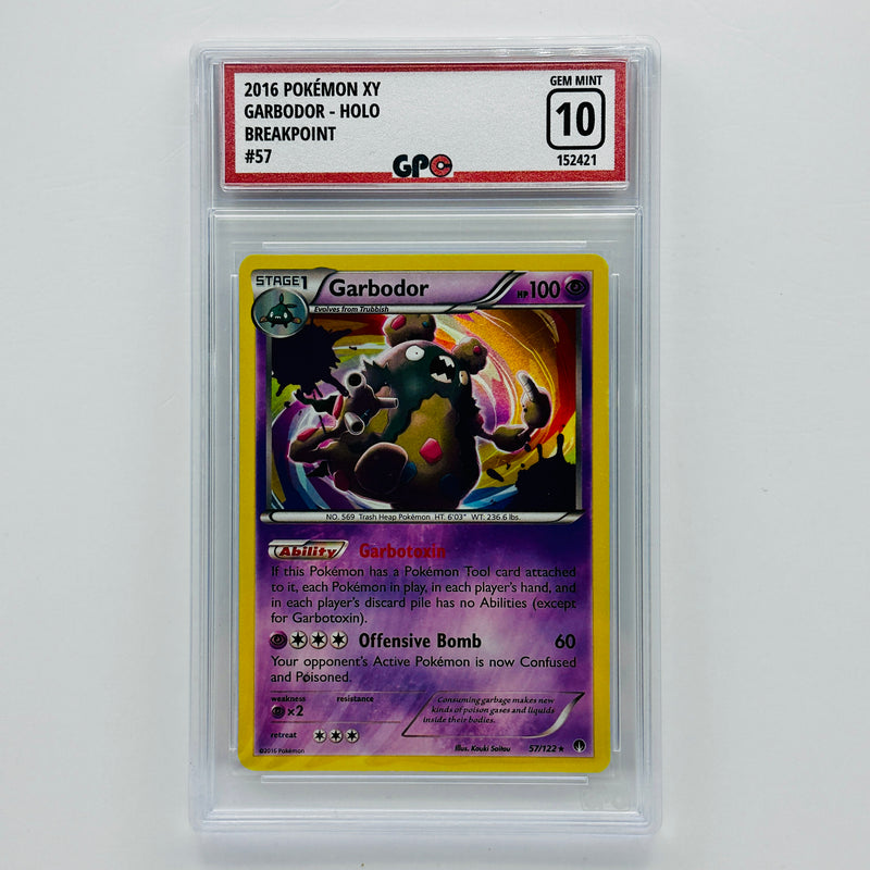 GPC 10 Garbodor Holo #57 2016 XY Series BREAKpoint Set