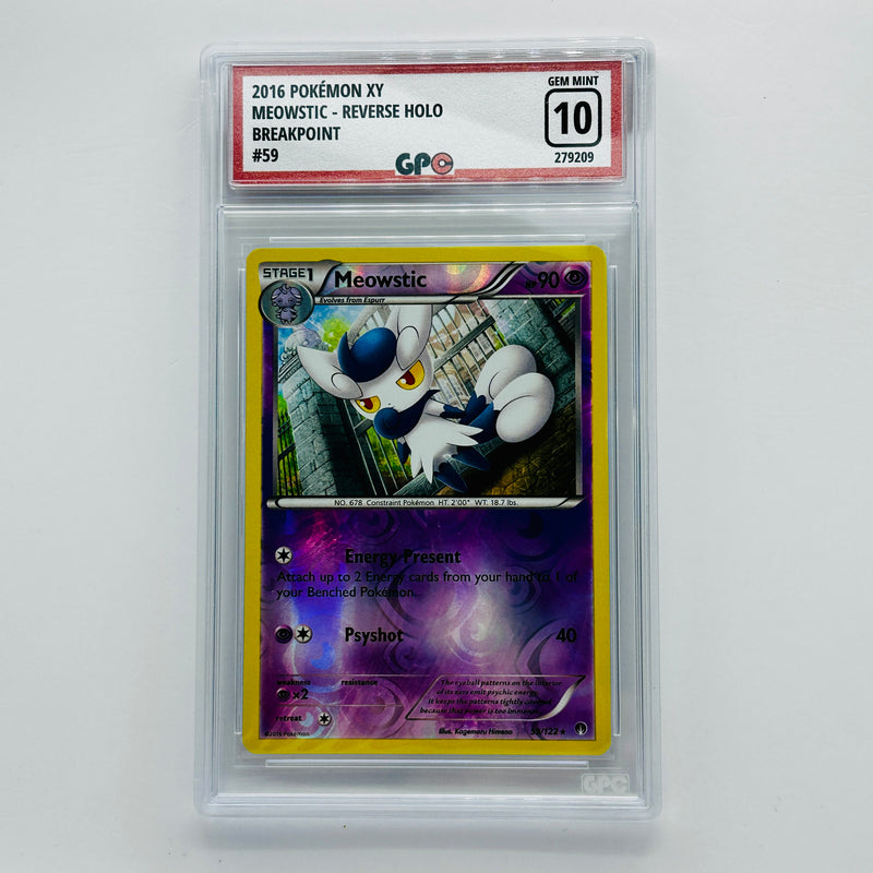 GPC 10 Meowstic Reverse Holo #59 2016 XY Series BREAKpoint Set