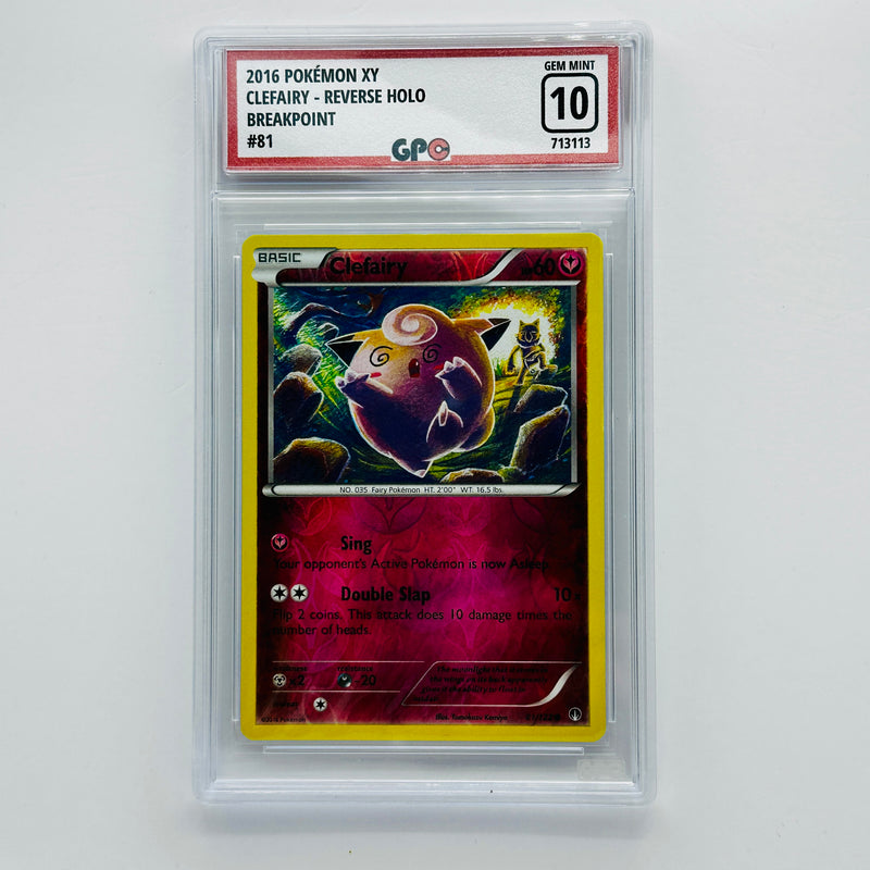 GPC 10 Clefairy Reverse Holo #81 2016 XY Series BREAKpoint Set