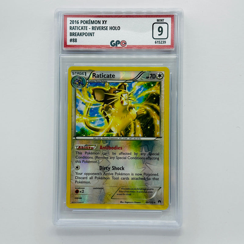 GPC 9 Raticate Reverse Holo #88 2016 XY Series BREAKpoint Set
