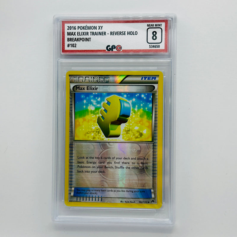 GPC 8 Max Elixir Reverse Holo #102 2016 XY Series BREAKpoint Set