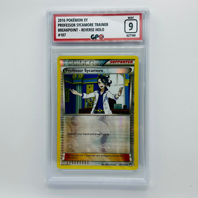 GPC 9 Professor Sycamore Reverse Holo #107 2016 XY Series BREAKpoint Set