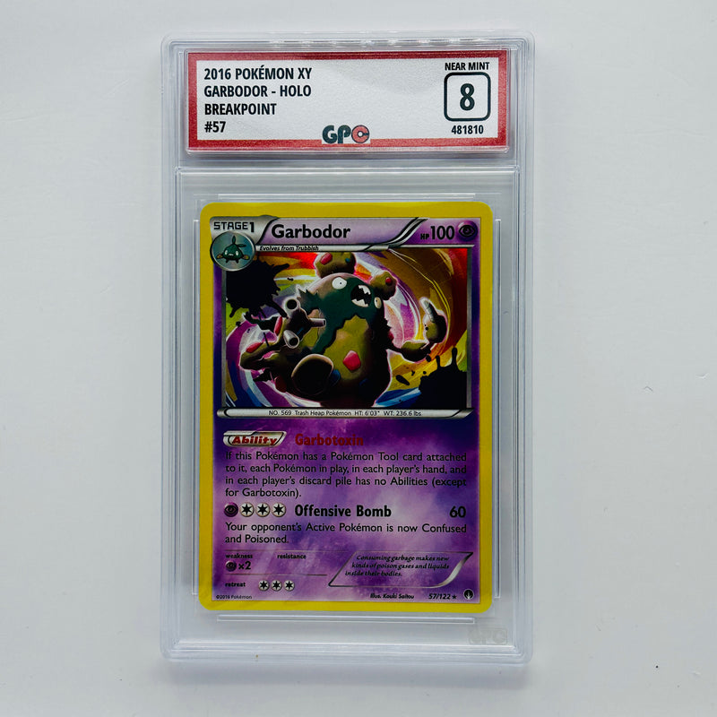 GPC 8 Garbodor Holo #57 2016 XY Series BREAKpoint Set
