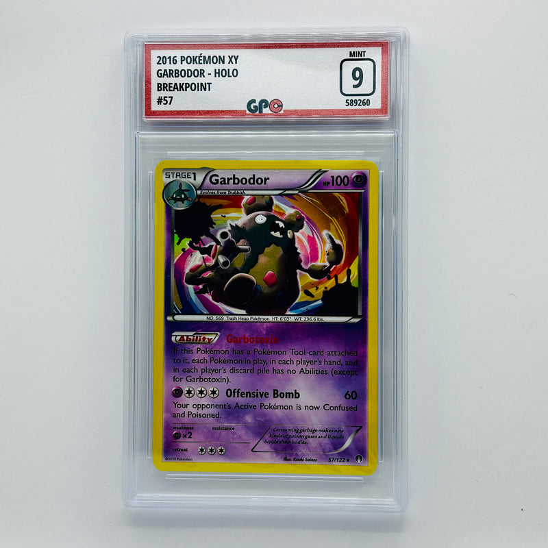 GPC 9 Garbodor Holo #57 2016 XY Series BREAKpoint Set