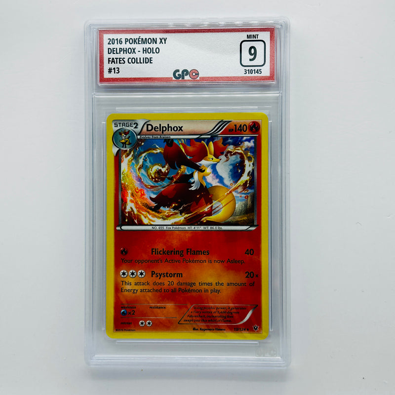GPC 9 Delphox Holo #13 2016 XY Series Fates Collide Set