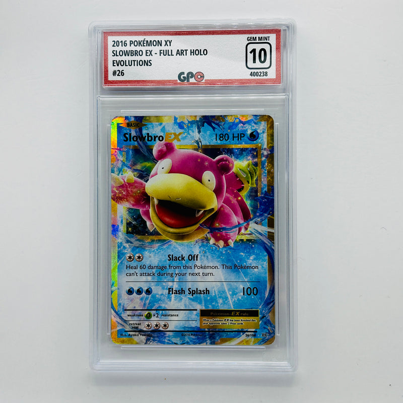 GPC 10 Slowbro Ex Full Art #26 2016 XY Series Evolutions Set