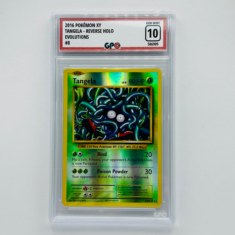 GPC 10 Tangela Reverse Holo #8 2016 XY Series Evolutions Set